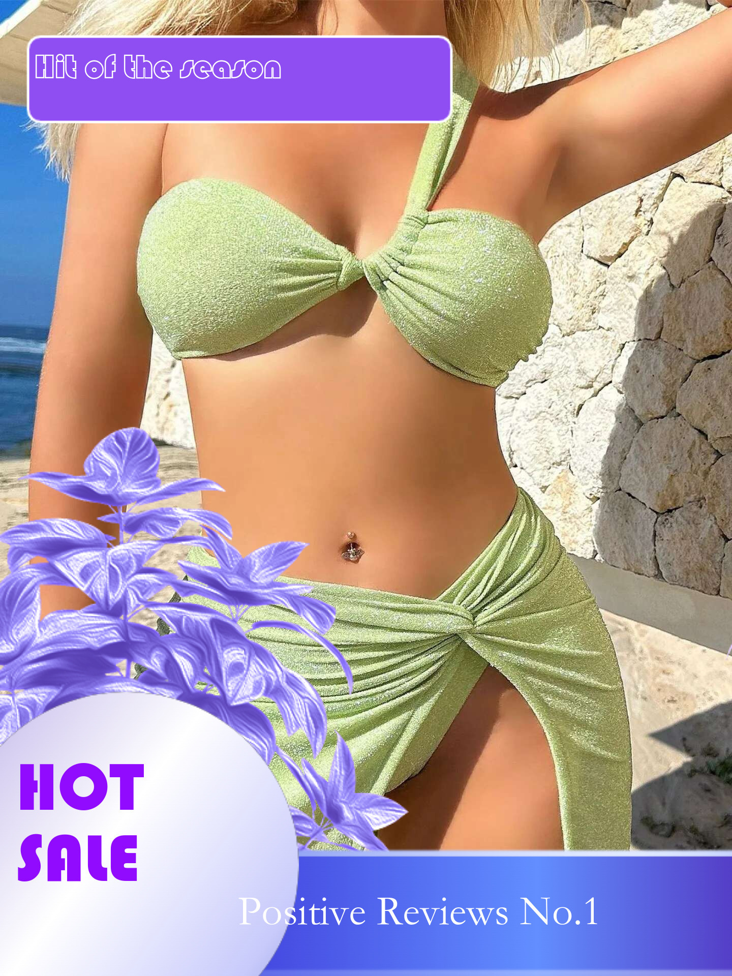 Dongdumaoyi Pieces Bikini Set With Skirt High Waist Swimsuit Women Sexy One Shoulder Front Bow Green Bikinis Beach Bathing Suit Swimwear