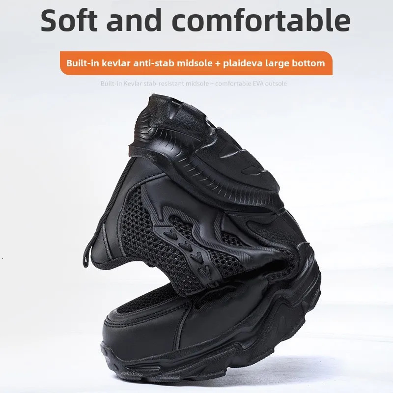 summer breathable safety shoes lightweight work shoes for men women working boots with plastic toe insulation 6KV work sneakers 251030
