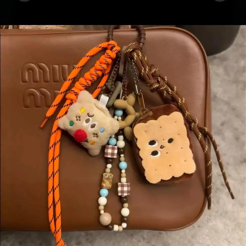 Summer Series Wind Alkaline Water Buns Woven Rope Keychain Pendant Bag Decoration Pendant Keychain Bag Accessories 251030