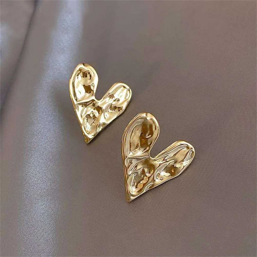Concave Convex Uneven Ear Accessories Alloy Gift for Womens Gift Gold Color Earring Ear Stud Hearings Fashion Jewelry Y250401