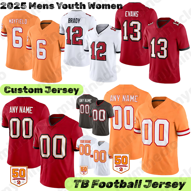 Tampa Bays BuccaneersJersey 6 Baker Mayfield Mike Evans Chris Godwin Emeka Egbuka Tom Brady Game jersey Antoine Winfield Jr. Vea Diaby Wirfs Irving football jerseys