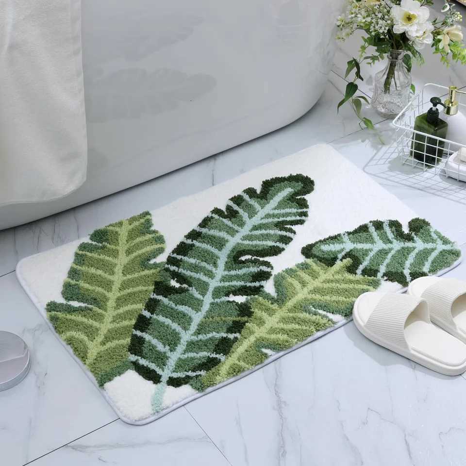 VIKAMA Fashionable And Fresh Floral Pile Carpet Anti-Slip Bathroom Entrance Mat Home Decoration Item C251103