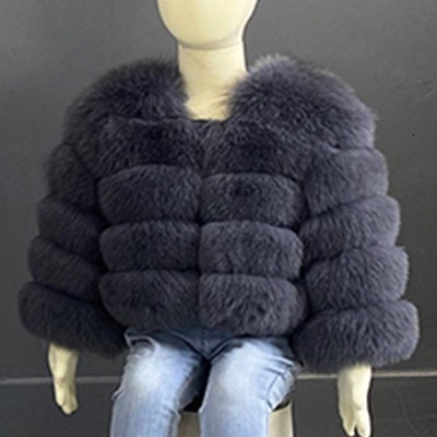 Winter Girls Faux Fur Coat Elegant Baby Girls Fox Fur Jackets And Coats Warm Parka Kids Outerwear Clothes Thick Girls Coat 250908
