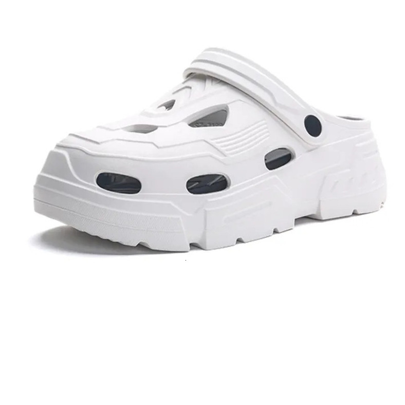 Jifffly men's 2026 new sandals thick-soled high-top stepping feeling non-slip breathable indoor outdoor universal beach casual slippers