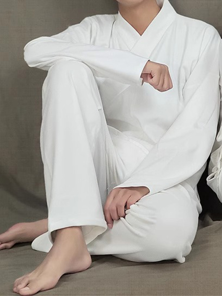 Chinese Style Men Shirt Solid Color Retro Hanfu Long Sleeve Elegant Lace Up Vintage Stand Collar Mens Shirts Camisa 240715