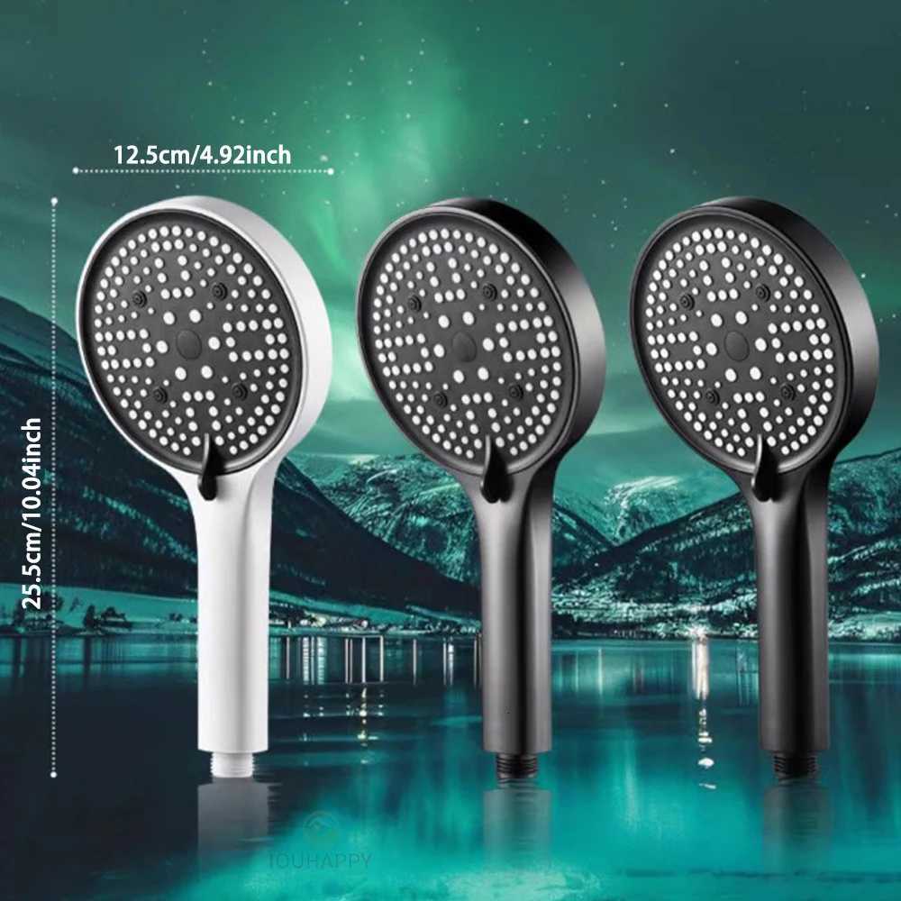 High Pressure Shower Set Water Saving Rainfall Spray Handheld 6 Jet Modes Shower with Hose Bathro Accessories Y251103