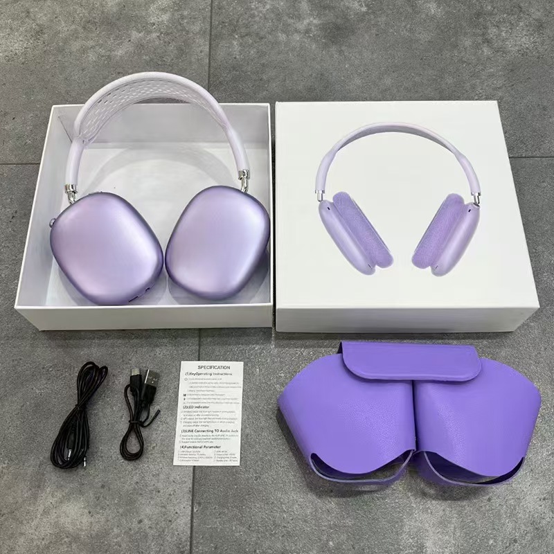 P9 Pro Max pro max podsmax bluetooth headphones Wireless Bluetooth black red purple magnetic headphone ear cushions