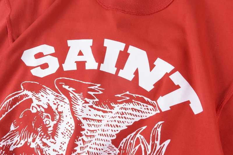 Saint Alphabet Print casual short sleeved T-shirt Hip Hop mens graphic T-shirt W250402