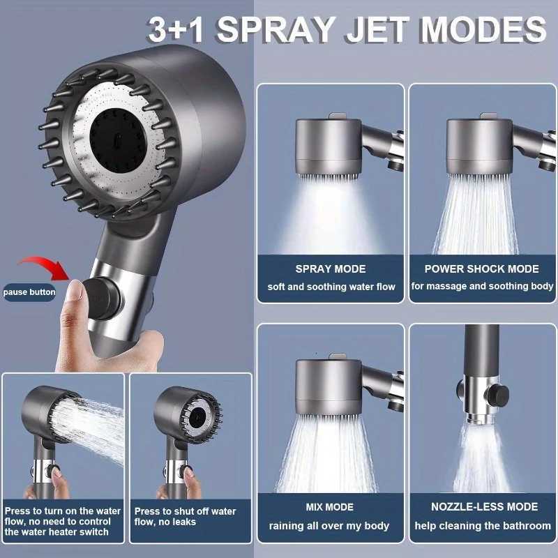 High-Pressure Rainfall Shower with Water Filters-Wall-Mounted Circar DesignDurable Plastic Construction Rain Shower Y251103