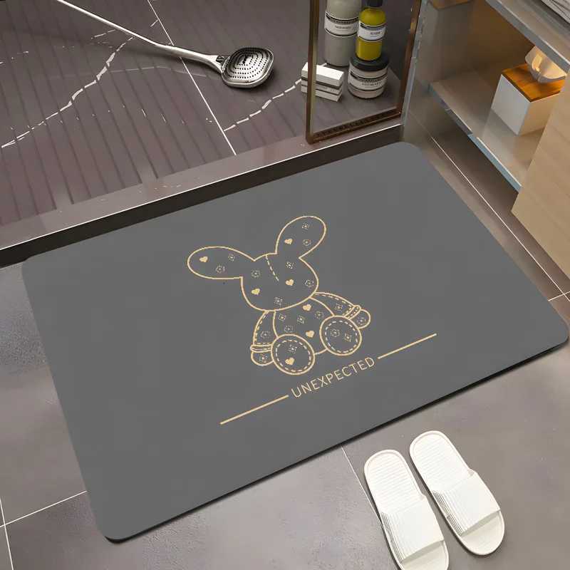 luxery Absorbent diatom mud mat for bathroom non-slip mat for bathroom foot mat for toilet dirt resistant and easy to take care of designer C251103