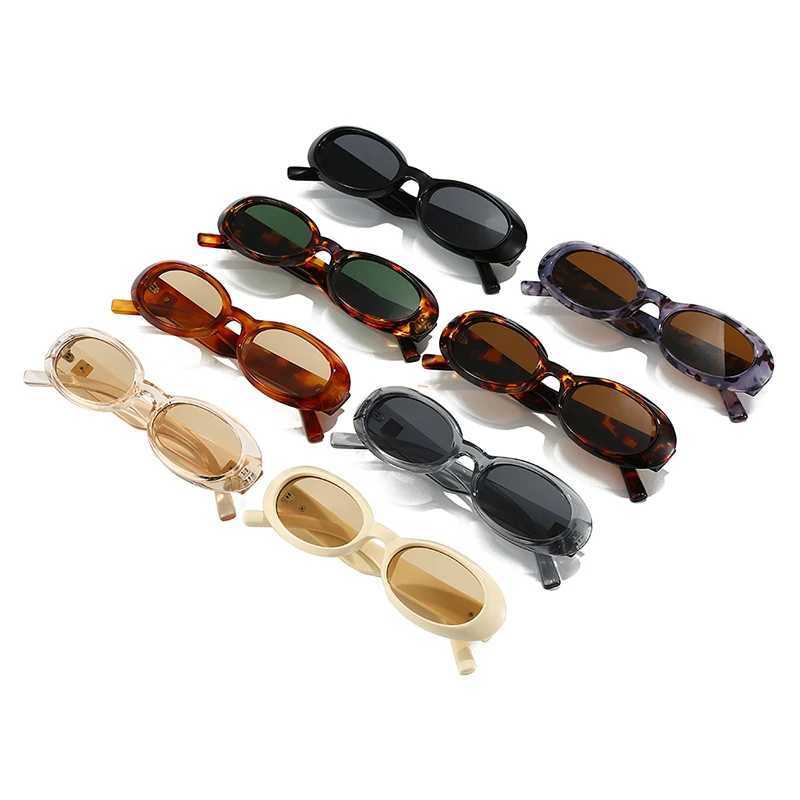 New classic mini oval sunglasses suitable for both men and women minimalist retro shadows suitable for street styleXJ250402