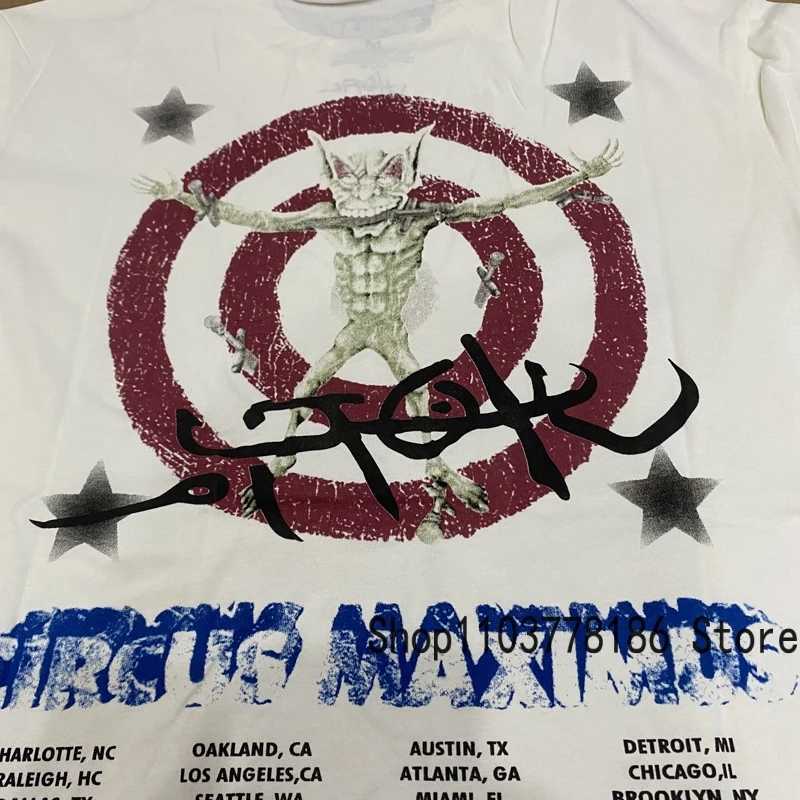 Hot Sale New UTOPIA T-shirt Loose Breathable Cotton Demon Letter Print Short Sleeve American High Street Top Tee X250403
