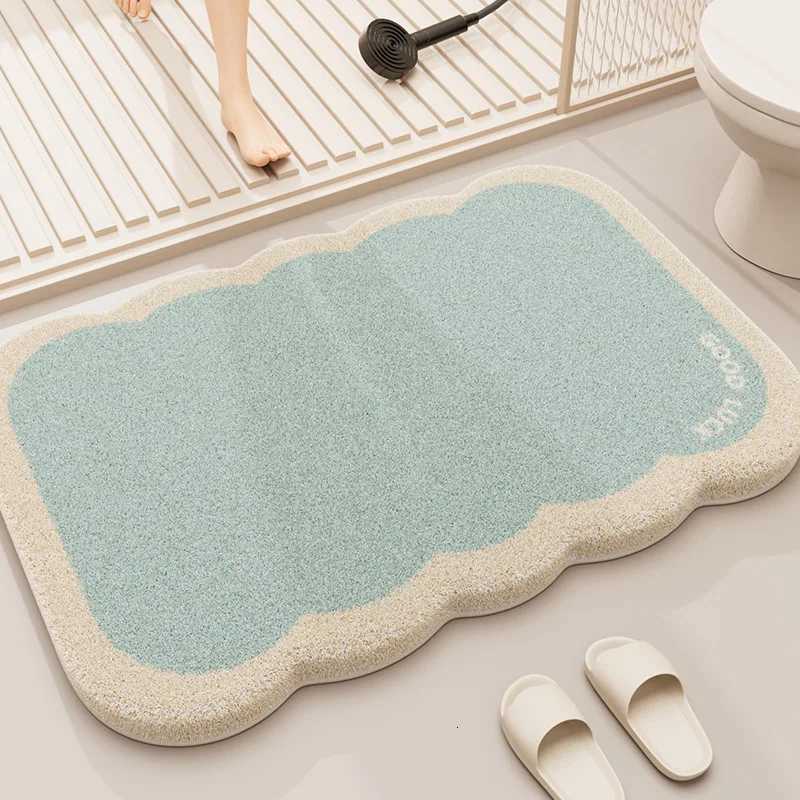 Thicked Coral Velvet Bathroom Mat Carpet Shaped Absorbent Mat Toilet Door Carpet Non-Slip Mat Absorbent Mats Toilet Foot Mats C251103