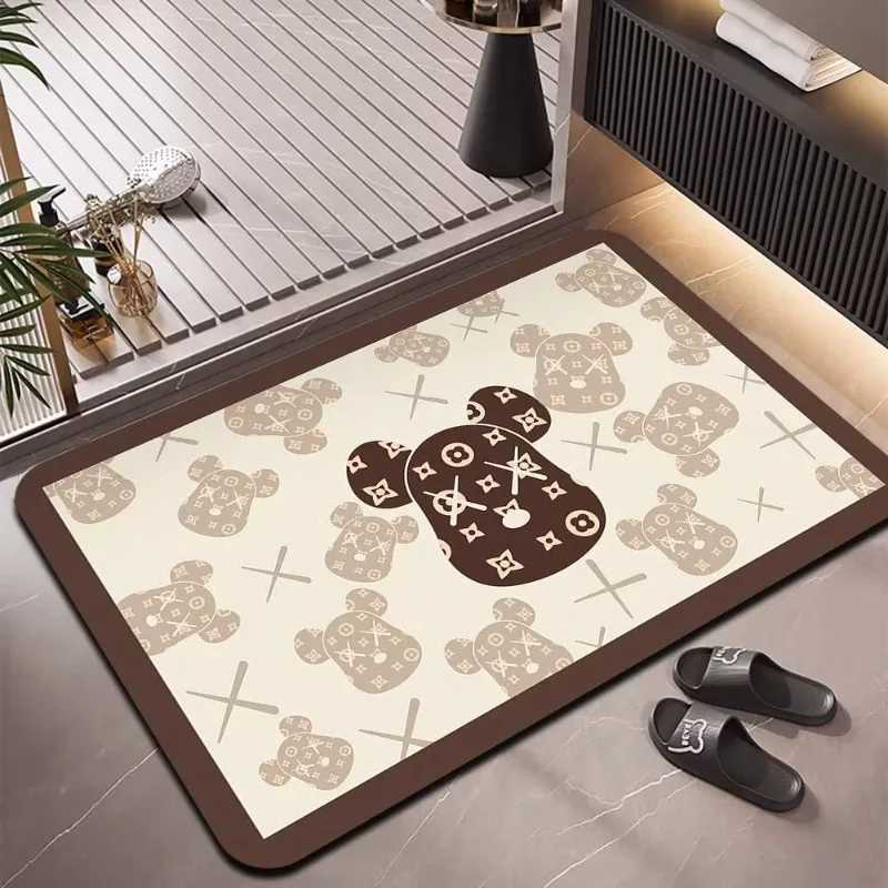 Diatom mud carpet bathroom absorbent floor mat Door mat Washing table Absorbent quick-drying non-slip foot mat Household C251103