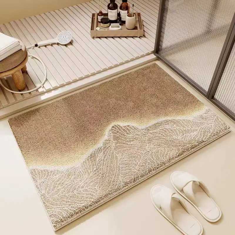 VIKAMA Simple Bathroom Absorbent Faux Cashmere Floor Mat Soft Floor Mat For Bathroom And Toilet Door Home Decoration C251103