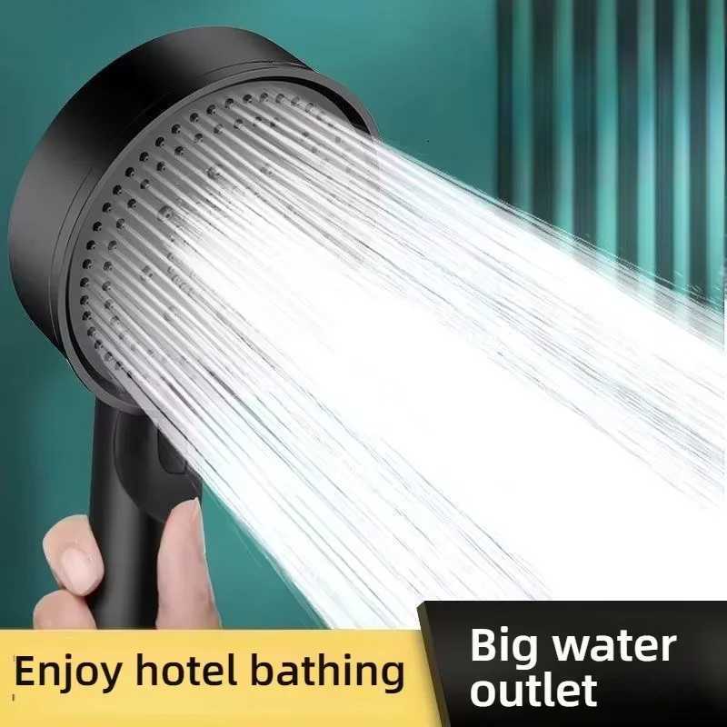 5 Modes Adjustable High Pressure Shower Water Saving Massage Function Black Shower for Bathro Accessories Y251103