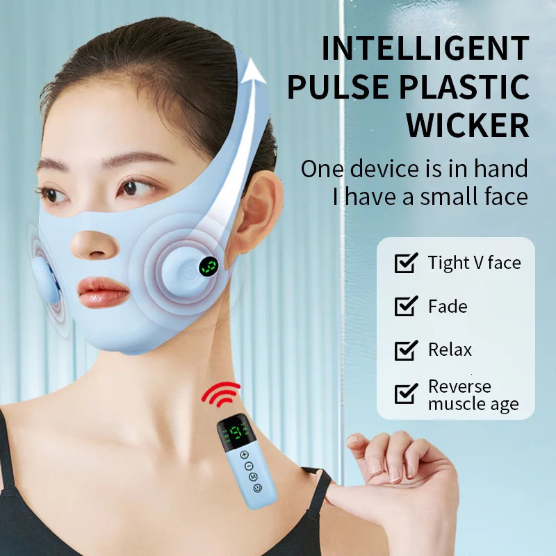Smart Pulse Face Shaping Beauty Instrument EMS Microcurrent V Face Device Skin Facial Massager 251030