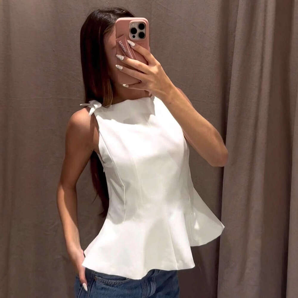 Foreign Trade Wholesale European And American Women's Fashion New French Short Skirt Style Hem Bow Decorated Top 9f0b 6981