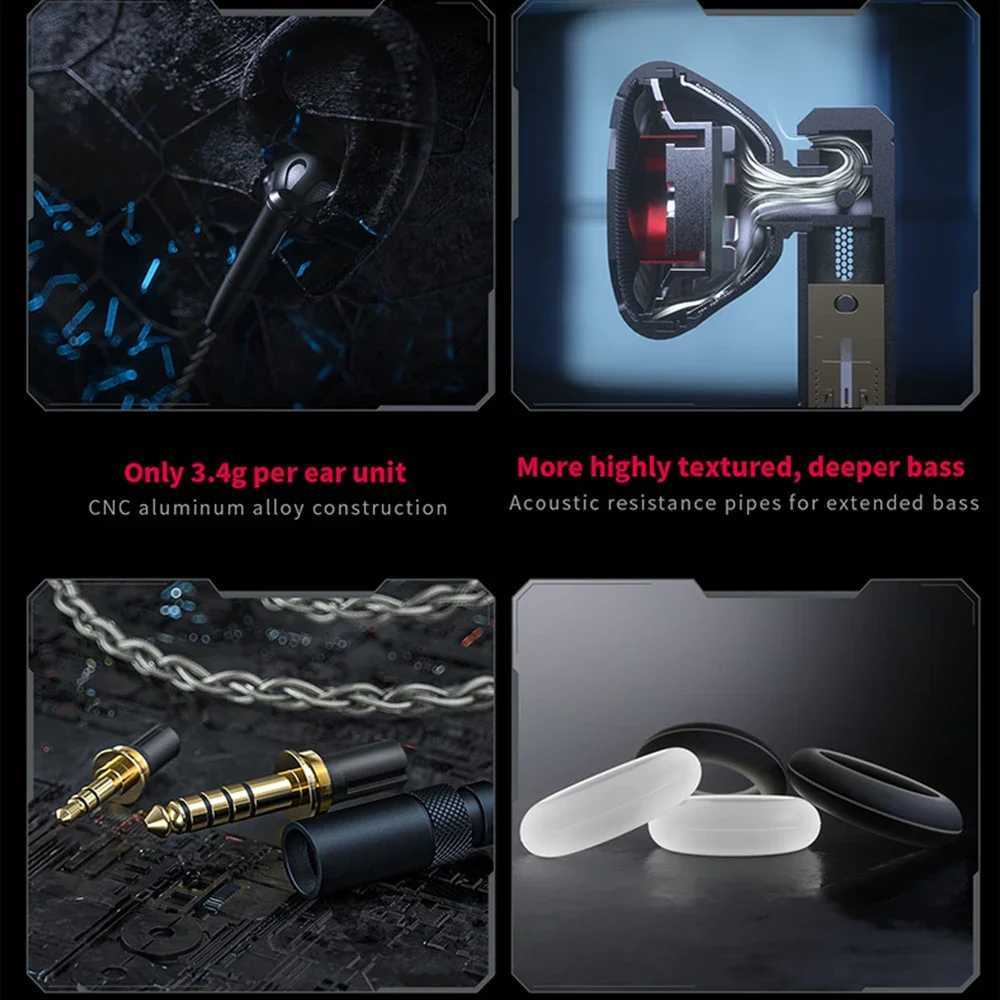 FiiO FF5 Carbon-based Dynamic Driver Earphone Hi-Res Au Custize Wired Flat Earphone 3544mm Plug MMCX Detachable Cable H251103