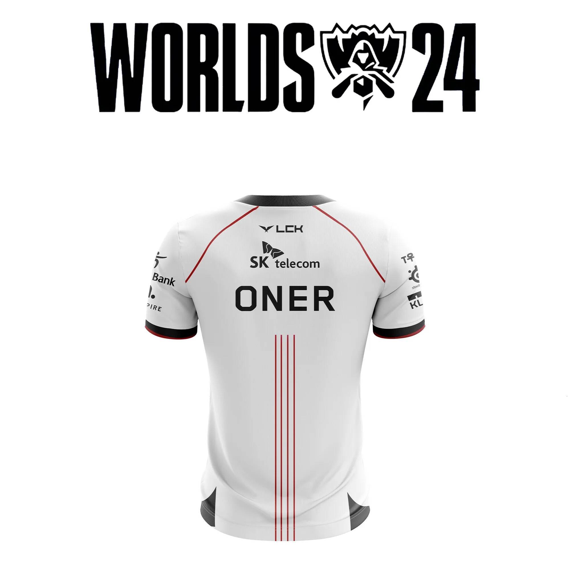Ddmytues 2024 New T1 Esports Team Uniform T-Shirt League Of Legends World Finals Jersey T Shirt Lol Games Faker Fan Support Men Clothes Jackets