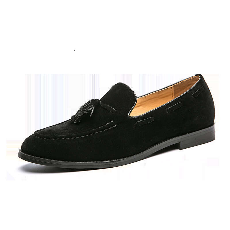 Spring new plus size 48 niche fashion leather for men lazy outdoor bean shoes