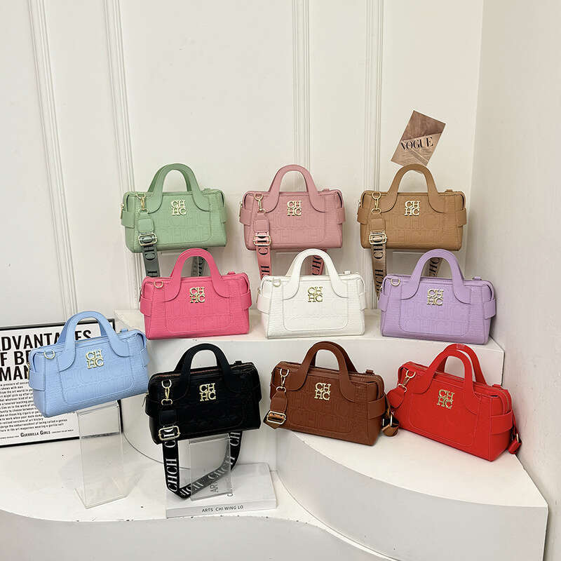 Women's Bags New fashionable simple CH letter embossed crossbody bag, elegant handbag, versatile and high-end feel
