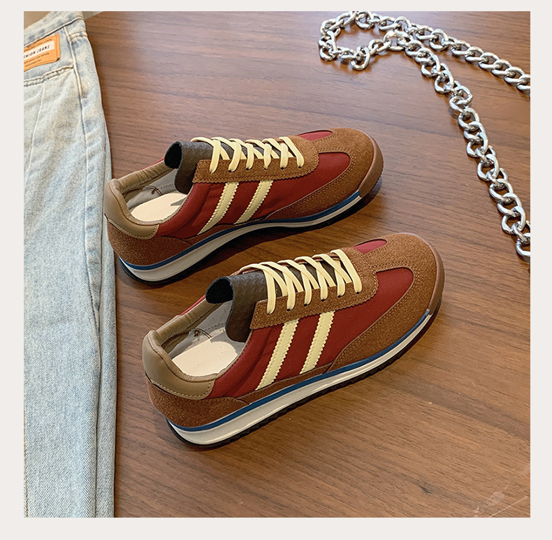 designer shoes 2025 new Women's German training shoes style for spring flat sole versatile color-blocked leisure sports running shoes trendy shoe