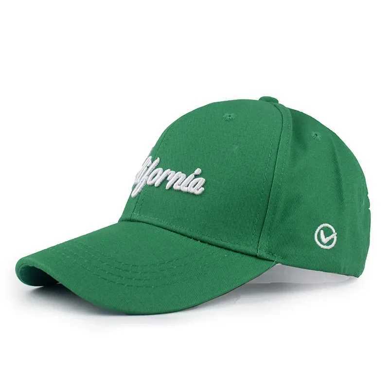 New mens baseball cap 3D California embroidered dad hat green snap cap Kpop womens streetwear Sunhat hip-hop hat Y250403