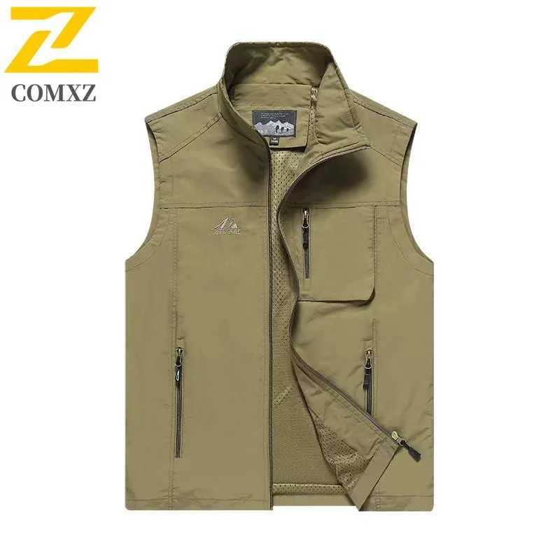 Gorpcore New Vest Men Casual Hiking Fishing Vests Mens 2025 Autumn Photographer Waistcoat Mesh Cargo Sleeveless Tool Jacket 7XL X250403