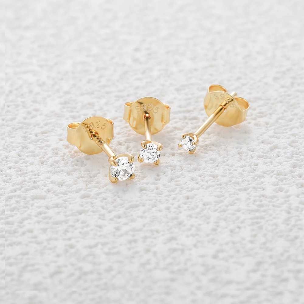 925 Sterling Sier m 0.3 Carat Cl Moissanite Diamond Earring Set Brilliant Stud Earrings For Wen 3Piece Set jewelryC250402