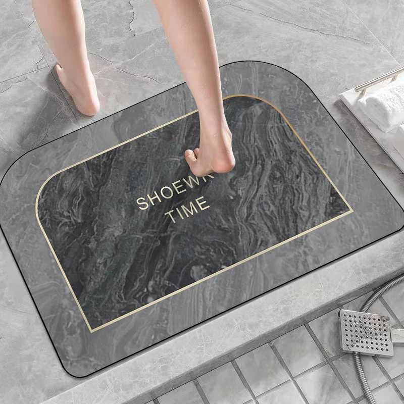 Bathroom floor mat diatom mud water-absorbing dirt-resistant non-slip foot mat toilet door mat bathroom mat C251103