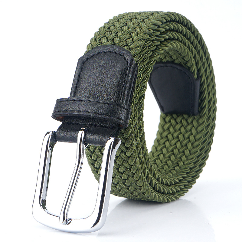 Unisex breathable woven belt New Leather Cowhide Mans Belt Fashion Metal Alloy Pin Buckle Adult Luxury Brand Jeans Business Casual Waist Male Strap Br - view 9