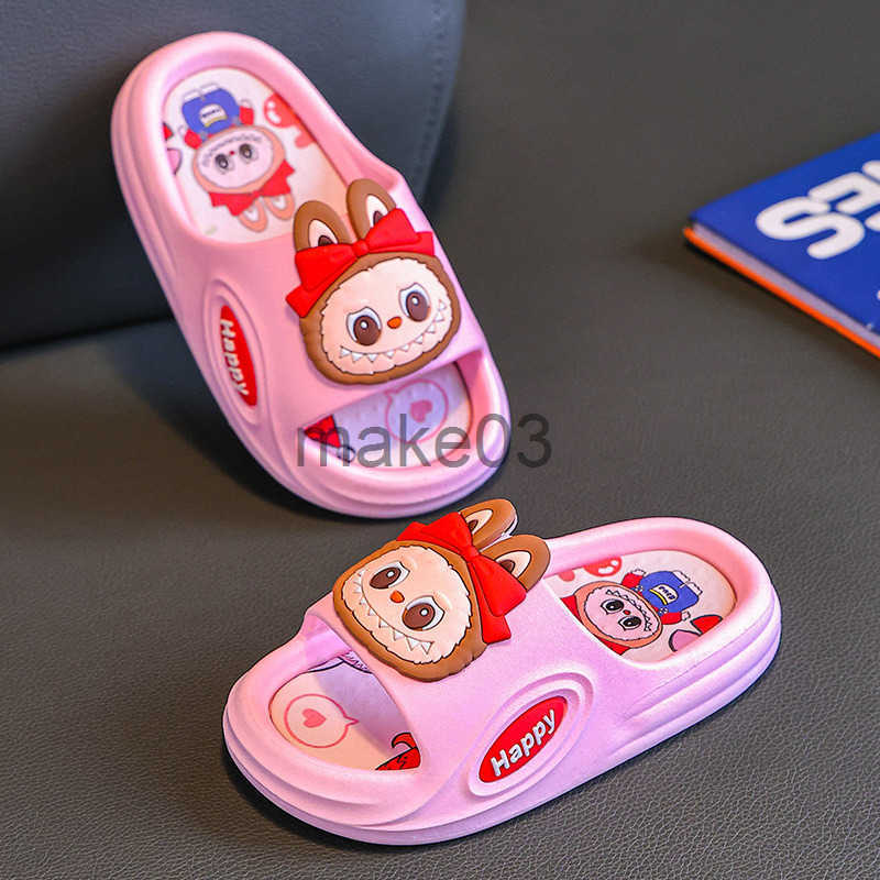 Labu childrens slippers summer boys and girls cartoon anti slip children home indoor bathroom overseas J250403