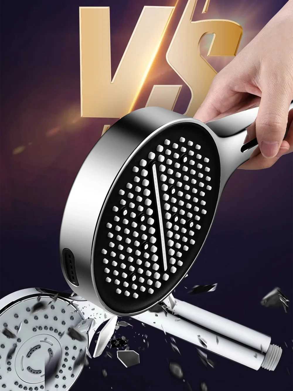 135MM High Pressure Shower Water Saving 3 Modes Adjustable Spray Nozzles Massage Rainfall Shower Bathro Accessories Y251103