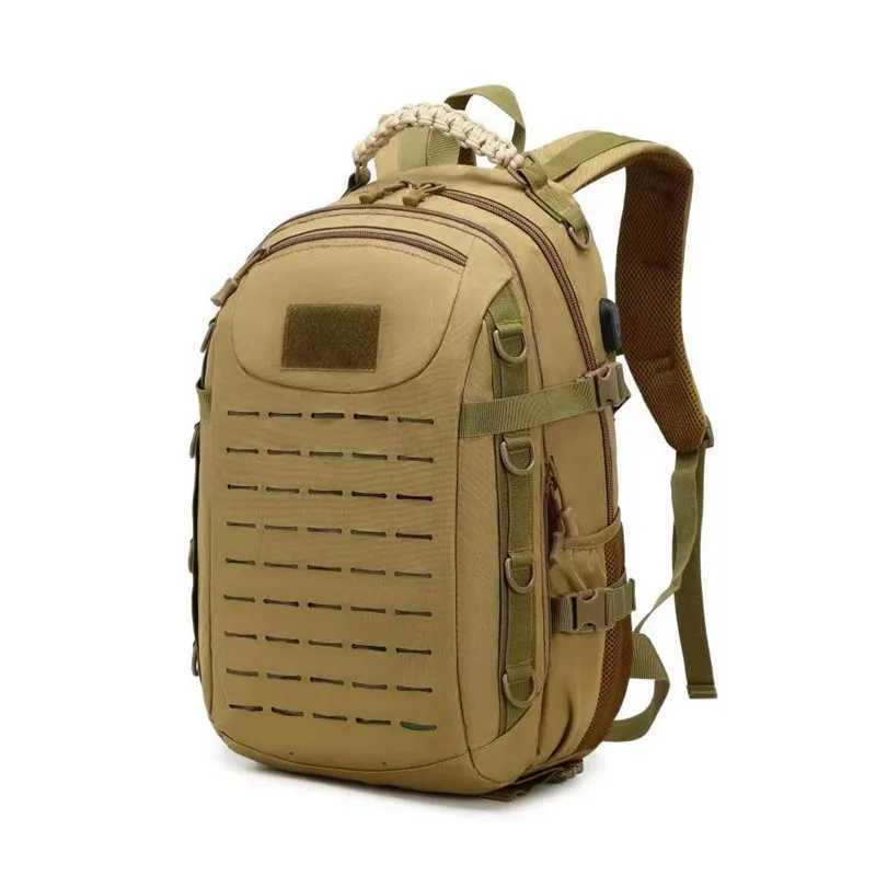 Tactical Backpack Men Camping Large Capacity Multifunctional Waterproof Backpack Outdoor Camouflage Commuter Mountaineering BagC250407
