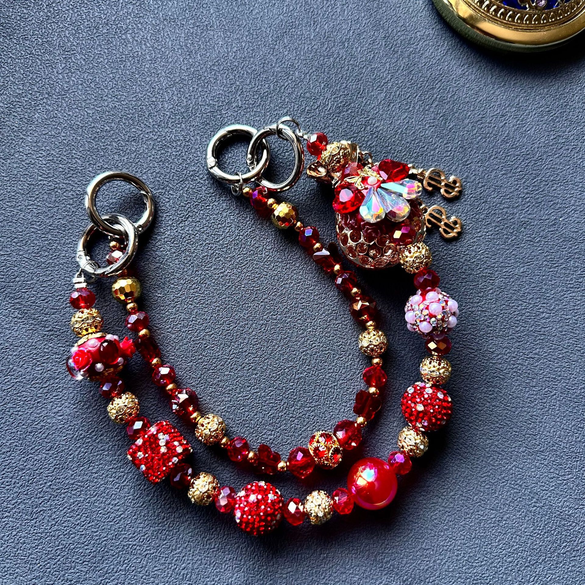 designer bag charm Heavy Craft Drill Rich Lady Live Room DIY Phone Bag Chain keychain designer