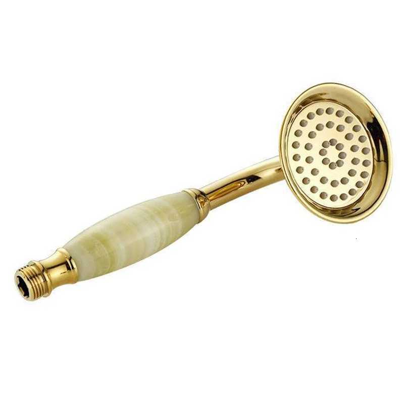 Rose Gold Shower Bathro Natural Jade Hand Shower Spray Gold Y251103