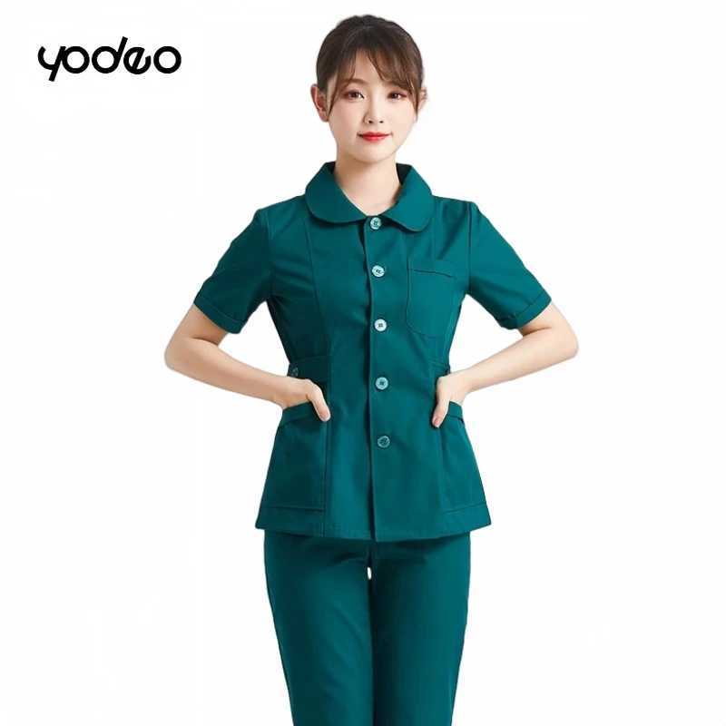 Hospital doctor nursing long sleeved split suit women men casual jogger suits nurse phary clothes clinical workwear J251103