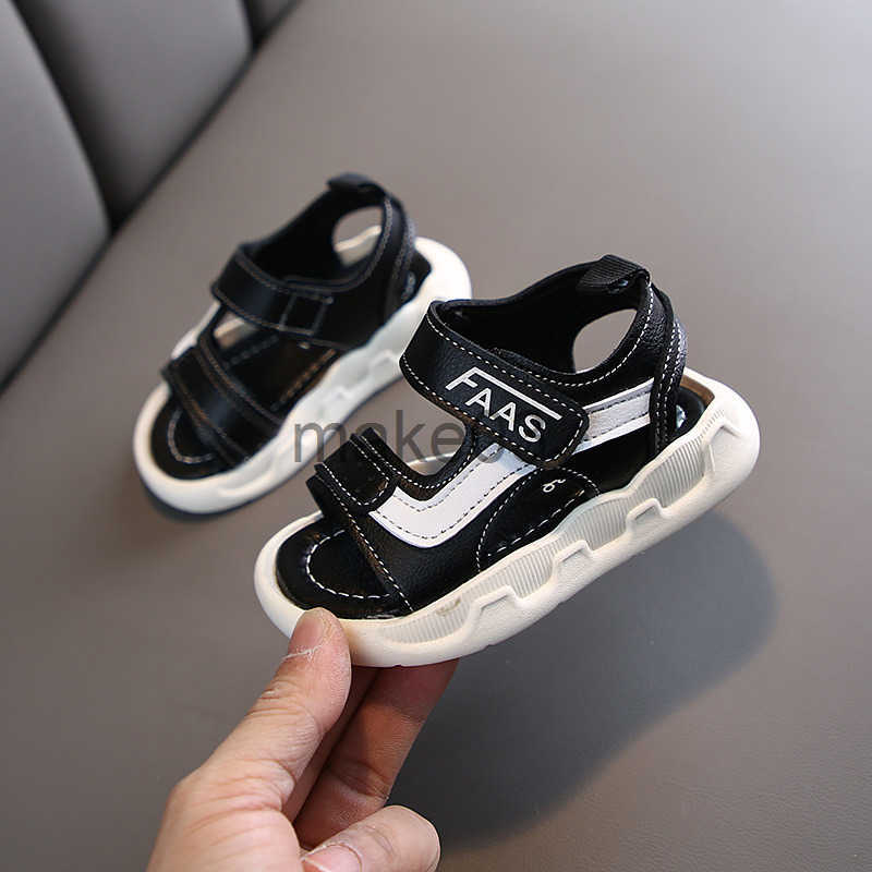 Childrens Sandals 2025 Summer New Boys Korean Edition Fashion Color blocked Beach Shoes Girls Non slip Soft soled Casual Shoes J250403