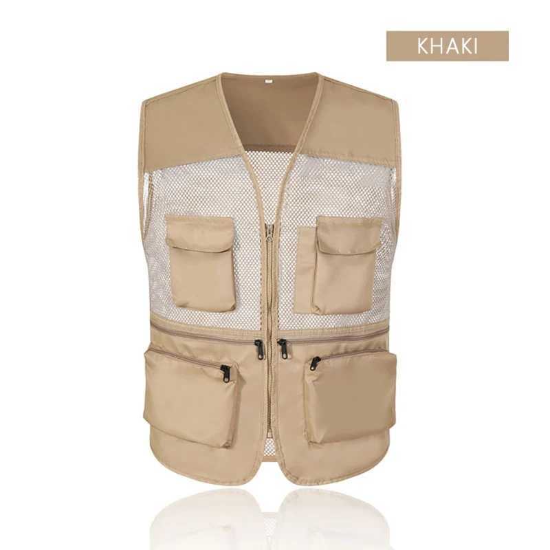 Outdoor Fishing Vests Quick Dry Breathable Multi Pocket Mesh Jackets Hiking Vest Army green fish Vest X250403