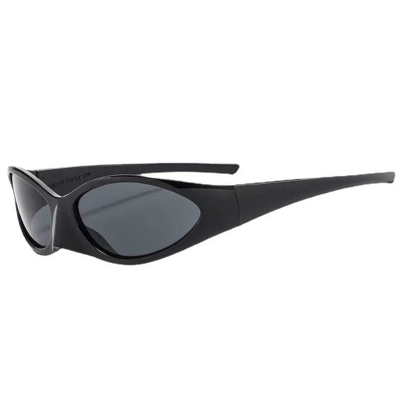 Sunglasses Y2K Wrap Around Sport Sunglasses for Men Women Vintage Punk Sun Glasses Oval Fashion Trendy Sport Shades UV400 Eyeglasses