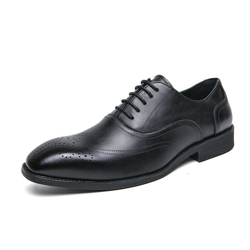 Oversized sizes 38-46, men's business British leather shoes, polished formal shoes