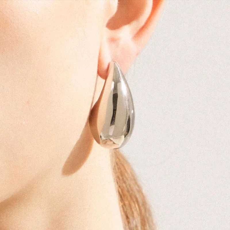 Large female water drop earrings with 18K gold-plated lightweight hypoallergenic trendy jewelry accessories measuring 4.3 * 2.8cm Y250401