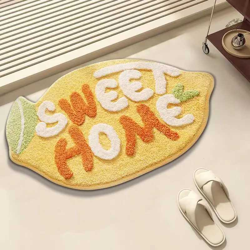 Fruit watermelon suction bathroom carpet imitation cashmere toilet floor mat household non-slip C251103