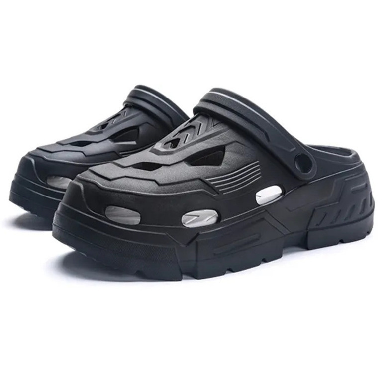 Jifffly men's 2026 new sandals thick-soled high-top stepping feeling non-slip breathable indoor outdoor universal beach casual slippers