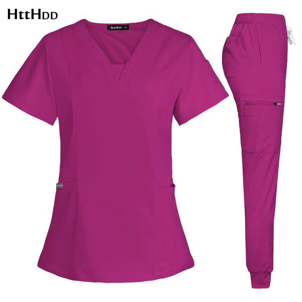 Women Scrubs Nurse Accessories Medical Uniform Unisex Slim Fit Comfort Clinical Women Operating Room Work Uniform Jogger Suit J251103