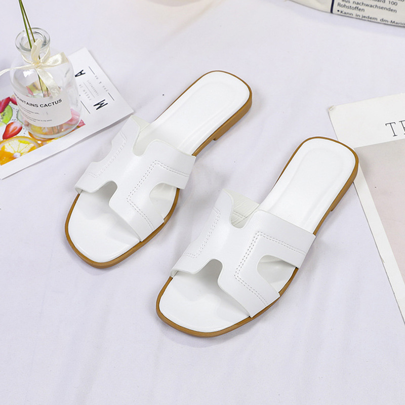 hot free shipping designer Slippers Outdoor Soft sliders Patchwork black casual beach shoes for woman size 35-42