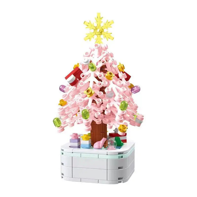Creative Christmas Tree Building Blocks Set Potted Plant Home Decor 211pcs DIY Bricks Toys for children Xmas Gifts 251028