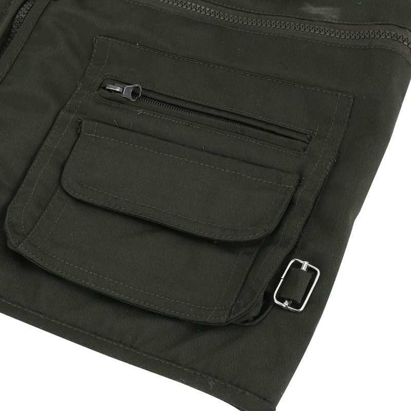 Mens Fishing Vest With Multi-Pocket Zip For Photography / Hunting / Travel Outdoor Sport X250403