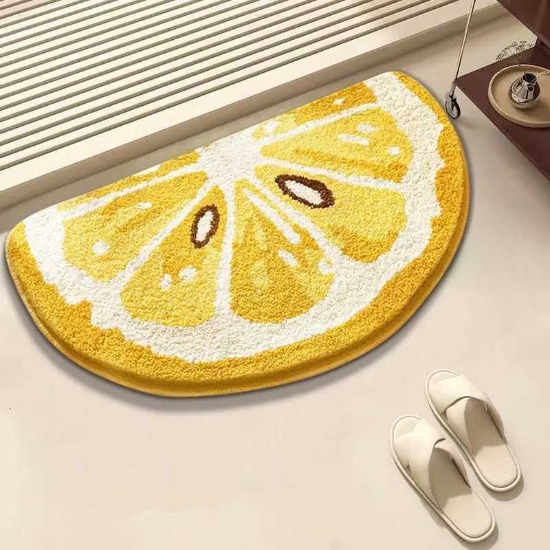 Fruit watermelon suction bathroom carpet imitation cashmere toilet floor mat household non-slip C251103